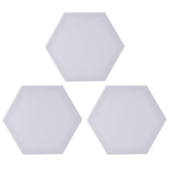 Toyandona 3Pcs Cotton Hexagon Canvas Boards White Artist Panels Suitable for Oils Acrylics Painting