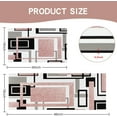 thumbnail image 5 of Anti Fatigue Kitchen Mats Set of 2, Non Slip Cushioned Kitchen Rug Sets, Washable Geometric Square Kitchen Runner Rugs for Home Office Laundry, 17'''' x 47'''' + 17'''' x 30'''' Abstract Art Patchwork, 5 of 6