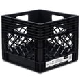 thumbnail image 6 of ORGANIZE-IT! Storage Milk Crate, Heavy-Duty Versatile Box Organizers, Black, 4 Pack, 6 of 6