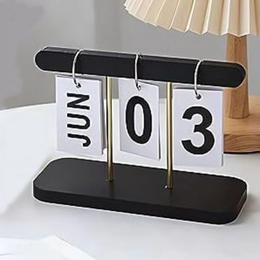 Daily Flip Calendar for Desk Reusable Office Desktop Decor Home Accessories Photography Props