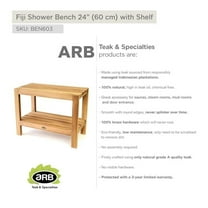 ARB TEAK & SPECIALTIES BEN603 Teak Shower Bench Fiji 24' (60 cm) with Shelf