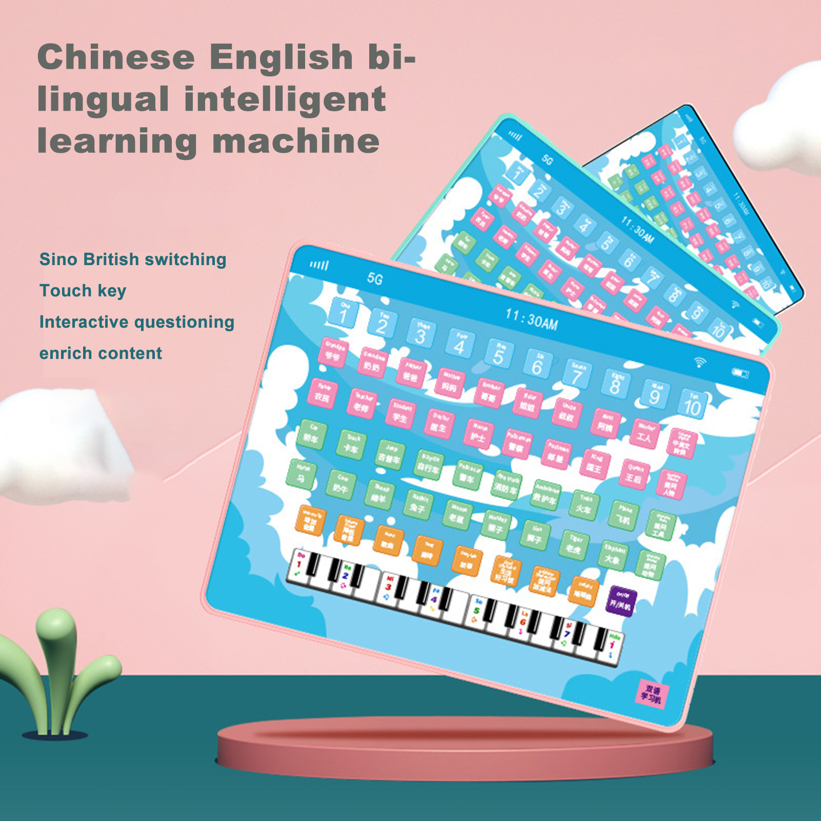 Yamaler Electronic Alphabet Learning Toy Interactive Questioning Hand