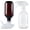 Amber&Clear, variant on 2 Pack 360° Spray Bottles, 10 oz Plastic Small Containers with Adjustable Spray Nozzles, Spray Bottles for Hair, Cleaning Solutions, BBQ and Plants Clear