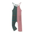 thumbnail image 4 of Jinhomg Jumpsuit for Little Girls 2025 Trendy Color Block Striped Print Bib Overalls Casual Comfy Spaghetti Straps Onesie Long Pants with Pockets 90 Percent off Clearance Sale Army Green 7 Years, 4 of 9