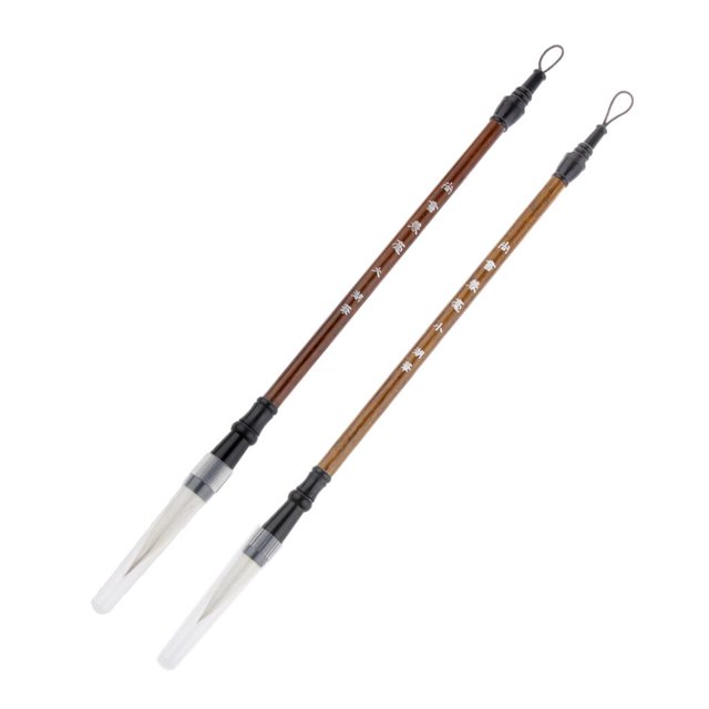 2 Unids de Cepillos de Caligrafía China de cabellero Artificial de Grado Regalos para Aficionados a China Yotijar Cepillo de escritura tradicional