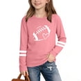thumbnail image 3 of Babcutegg Boys and Girls Long Sleeve Printed T-Shirt – Casual Round Neck Cotton Top with Rugby-Inspired Graphic Design for Everyday Wear Pink Size 5-6, 3 of 7