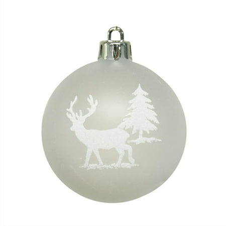 4ct clear frost shatterproof deer christmas ball ornaments 4ct clear frost shatterproof deer christmas ball ornaments