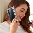 thumbnail image 6 of for Samsung Galaxy Z Fold 4 Case Plating Frame Electroplate Clear Luxury Elegant Case Camera Protector Soft TPU Shockproof Protective 3 PCS Anti-Skid Galaxy Z Fold 4 Case -Silver, 6 of 6