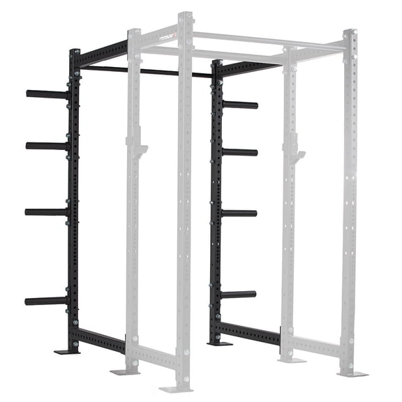 Titan Fitness T-3 Series Power Rack Extension Kit, Black 91" Height x 24" Depth, 2x3 11-Gauge Steel Uprights, Bolt-Together Rack Expansion for Home Gym