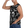 thumbnail image 3 of Pofeuu Skull bird bat spider Print Men's Muscle T-Shirt, Sleeveless, Muscle Tank, Classic Muscle Tee Top For Men Casual Sleeveless Muscle T-Shirt Trendy Clothes-Medium, 3 of 7