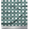 thumbnail image 1 of Soimoi Poly Georgette Fabric Semi Circle & Square Geometric Print Fabric by the Yard 42 Inch Wide, 1 of 3