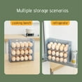thumbnail image 6 of Apmemiss Clearance 60 Grids Clear Egg Holder for Refrigerator, All Transparent PET Egg Container with Time Scale, Stackable Egg Storage Box Edible Grade Drawers Egg Holders, 6 of 8