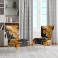 thumbnail image 2 of Designart « Orange Black Minimalism Flowing euphony » Fauteuil d'Appoint Rembourré Orange Minimalism - Fauteuil Moderne pour Chambre, 2 of 7