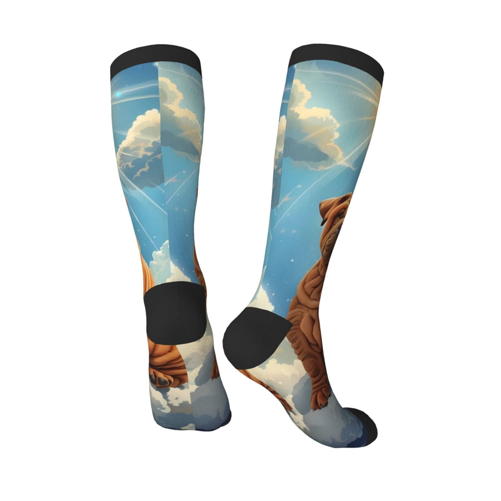 TODAYFUL♡Volume Sole Sabot Zeuib Sunshine Cloud Bulldog Colorful Novelty Socks for Men