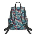 thumbnail image 2 of Naloa Fish In The Wave Print Lightweight DayBackpack Suitable for school, work, shopping, travel, etc., 2 of 5