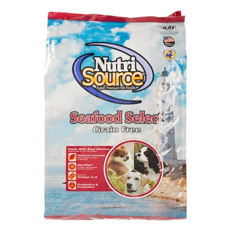 NutriSource Grain-Free Seafood Select Dry Dog Food, 15 lb ...