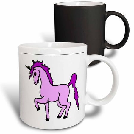 

3dRose Cute Pink and Purple Unicorn Magic Transforming Mug 11oz