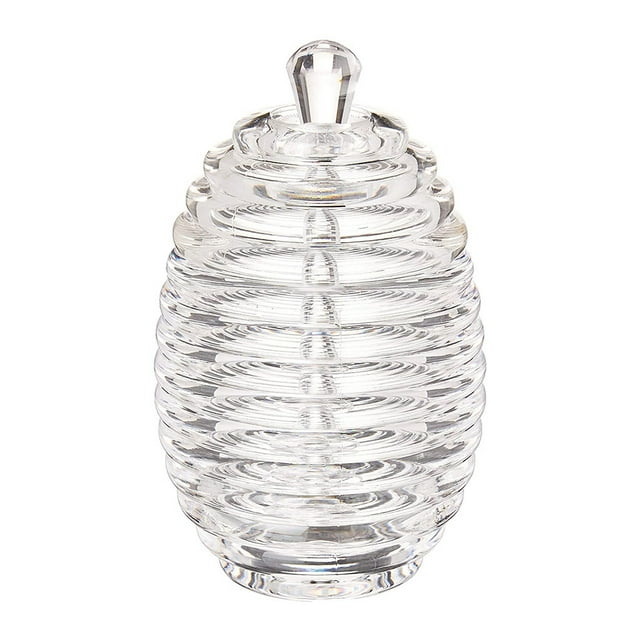 Kearding Recipiente de miel de vidrio para tarros de miel con coctelera, tapa sellada transparente, utensilios de cocina de 265ml Organizadores de utensilios de cocina