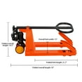 thumbnail image 2 of Tory Carrier 2200lbs Mini Type Foldable Hand Manual Pallet Truck Jack 31.5"X15" Fork Orange, 2 of 10