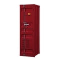 thumbnail image 1 of Bowery Hill Armoire-Penderie Contemporaine en Métal avec 1 Porte, Rouge, 1 of 5