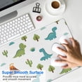 thumbnail image 4 of Long Mouse Pads for Desk,White Dinosaurs Volcanoes Cacti Pattern Desk Mats on Top Of Desks, Desk Mouse Pad Extra Large with 3mm Non-Slip Base and Stitched Edge for Gaming,Office,Work,Home 31.5"x11.8", 4 of 6