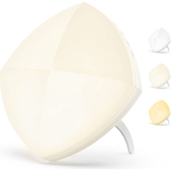 Light Therapy Lamp FASCARE 10000 Lux Therapy Lamp with 4 Timer Memory Function/3 Color Temperature/5 Brightness Level Sunlight Light UV-Free 152 LED Beads for Bedroom/Office - Diamond