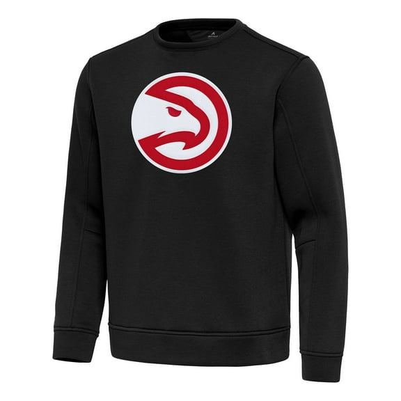 Men's Antigua  Black Atlanta Hawks Relevant Pullover Sweatshirt