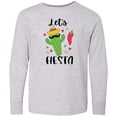 thumbnail image 3 of Inktastic Cinco De Mayo Let's Fiesta Cute Cactus with Sombrero Long Sleeve Youth T-Shirt, 3 of 5