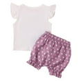 thumbnail image 6 of XZNPDUCQ Toddler Girls Clothes Kids Summer Short Sleeve T-Shirt and Elastic Shorts Outfit 2 Piece Set Short Sets For 6 12 18 24 Months 2T 3T 4T 5T Dailywear Purple，2-3 Years, 6 of 6