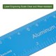 thumbnail image 4 of 3uds Recta Regla 6 Pulgadas Métrica Inglés Sistema Aluminio Aleación Regla Lupa Medición Herramienta para Niños Estudio Aula Oficina, Cielo Azul, 4 of 5