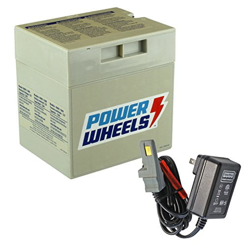 Gray 12V Power Wheels Battery 12 Volt Gray Charger w Probe 00801 1480 Walmart