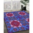 thumbnail image 3 of Ahgly Company Machine Washable Indoor Square Transitional Purple Area Rugs, 7' Square, 3 of 7