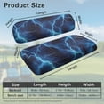 thumbnail image 3 of FUIALDOLG Golf Cart Bench Seat Covers Blue Lightning Print Non-slip Ezgo Club Car Front Seat Cover Set Fit for Golf Cart Accessories Easy to Install, 3 of 8
