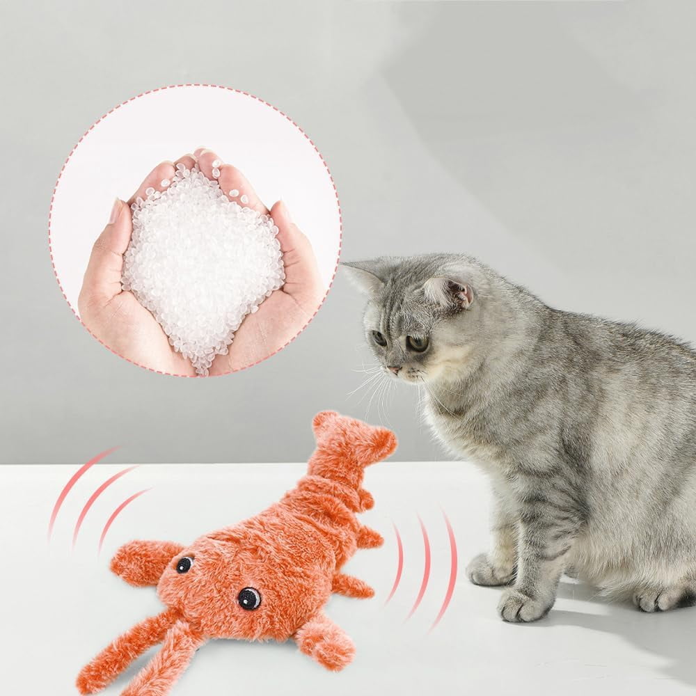 Interactive Dog Toy, 2026 Upgrade Plush Dog Toys for Small Dogs Calming, Small Simulation Lobster Floppy Funny Moving Sturdy Pet Puppy Chew Toy for Chewing Teething