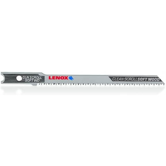 LENOX Tools 1991404 U-Shank Scroll Cutting Jig Saw Blade, 3 1/2" x 7/32" 20 TPI, 3 Pack