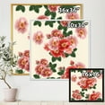thumbnail image 4 of Designart 'Ancient Red Roses' Traditional Framed Canvas Wall Art Print, 4 of 5