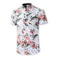 thumbnail image 2 of Hat and Beyond Men's Tropical Hawaiian Flora Print Button Up Shirt, 2 of 4