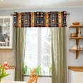 thumbnail image 3 of Yayeee Kitchen Valance Rod Pocket 54" x 18" Living Room Window Curtain, Orange Geometric, 3 of 6