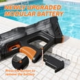 thumbnail image 5 of WonderStone 2 Pack Electric Water Blaster, Modular Battery Powered Automatic Waterproof Water Machine with Light, 32 Ft Long Range, Pool & Beach Outdoor Party Toy for Kids Ages 8–12, Black & Cyan, 5 of 10