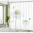 thumbnail image 5 of Ambesonne Dragonfly Shower Curtain, Chamomile Soft Nature, 69"Wx70"L, Yellow White, 5 of 5