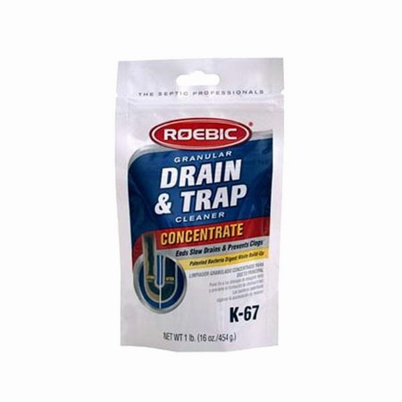 Roebic Laboratories K-67 Granular Concentrate Drain and Trap Cleaner, 16-Ounce Bag