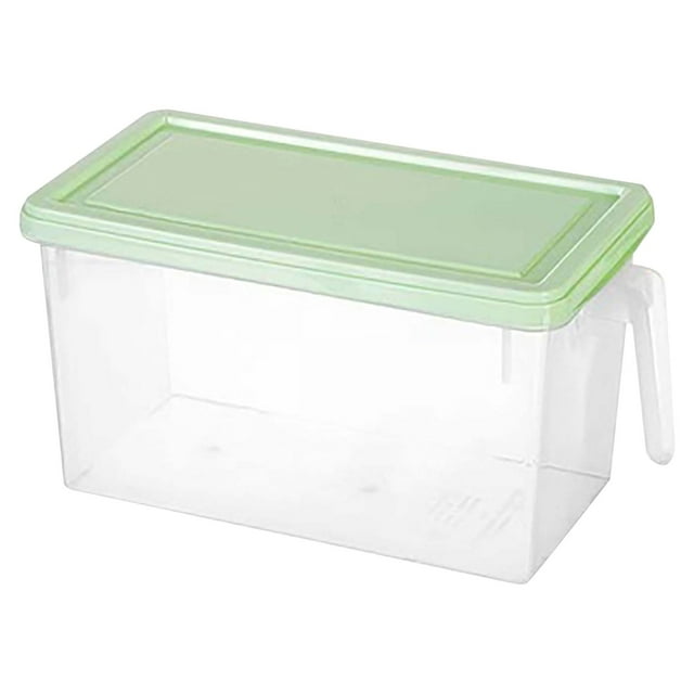 Fridge Organizer,1Pc Refrigerator Organizer Bins,Fridge Organizers and Storage Clear with Handle & Lid,Fruit Containers,Fridge Storage To Keep Fresh for Food, Vegetables,4.55L