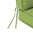 thumbnail image 6 of Jordan Manufacturing 45" x 22" McHusk Leaf Green Crosshatch Rectangular Outdoor Deep Seat Chair Cushion Set with Ties and Welt, 6 of 12