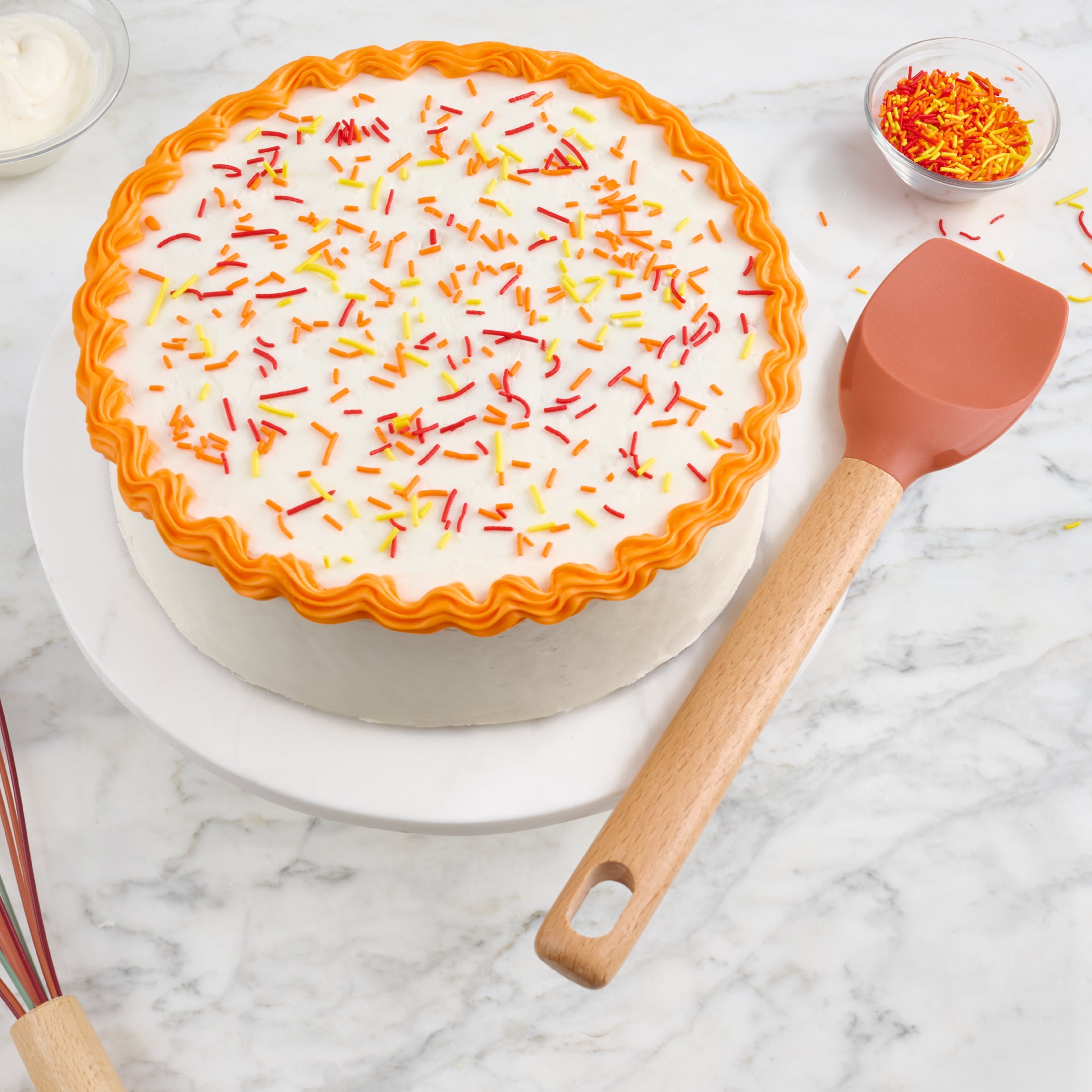 Way-to-Celebrate 12" Silicone Spoonula Spatula, Orange, WAY-TO-CEL PL SILICONE SPOONULA