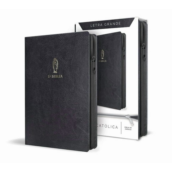 La Biblia CatÃ³lica Letra Y TamaÃ±o Grande. SÃ­mil Piel Negra, Cremallera / Catholic Bible in Spanish Black Leathersoft wit, (Paperback)