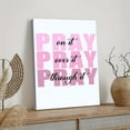 thumbnail image 5 of Pink Wall Decor Bible Verse Wall Art,Inspirational Decoration Pray Over It-1 Poster Wrapped Wooden Frame Wall Decor,Canvas Wall Art for Living Room,Bedroom,Office,Ready to Hang, 5 of 6