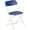 Blue, variant on TentandTable Heavy Duty Poly Plastic Stackable Folding Chairs | Blue | for Event, Banquet, and Wedding| 700-Pound Capacity | 4 Pack