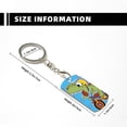 thumbnail image 3 of Uemuo Dinosaur Riding a Motorcycle Pattern Rectangular Metal Keychain - Durable, Stylish, and Personalized Key Ring for Men and Women,Engraved Keychain,Gift Slim Sturdy Keychain, 3 of 7