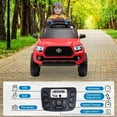 thumbnail image 3 of Accreate officially Licensed Toyota Tacoma 12V Kids Ride On Car, Kids Electric Vehicles with Parent Remote Control Spring Suspension Safety Belt, Soft Start, Led Headlight, Age for 37-96 Months(Red), 3 of 7
