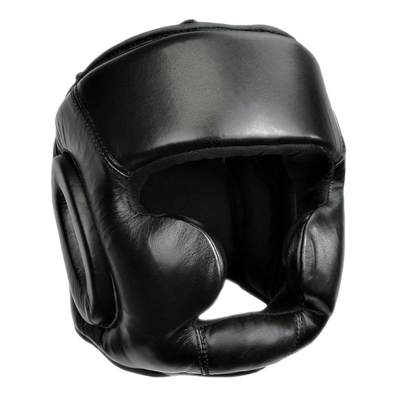 Leather Boxing Head Gear, MMA, Kickboxing, Muay Thai, Training Full-Face Protector, Head Guard